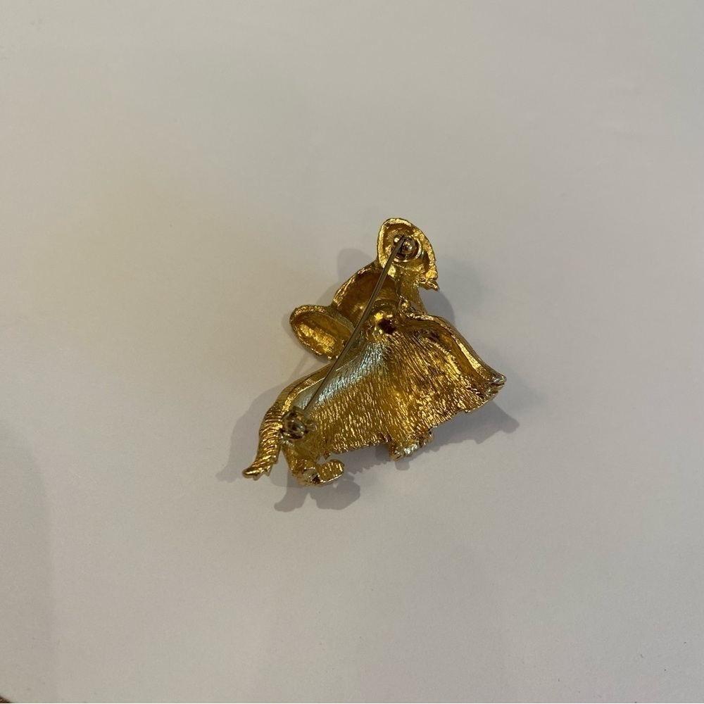 Vintage Gold Tone Terrier Dog Pin Brooch - Picture 5 of 6